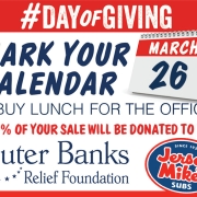 Jersey Mikes Day of Giving event March 26 2025