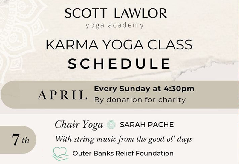 chair yoga class by donation for charity